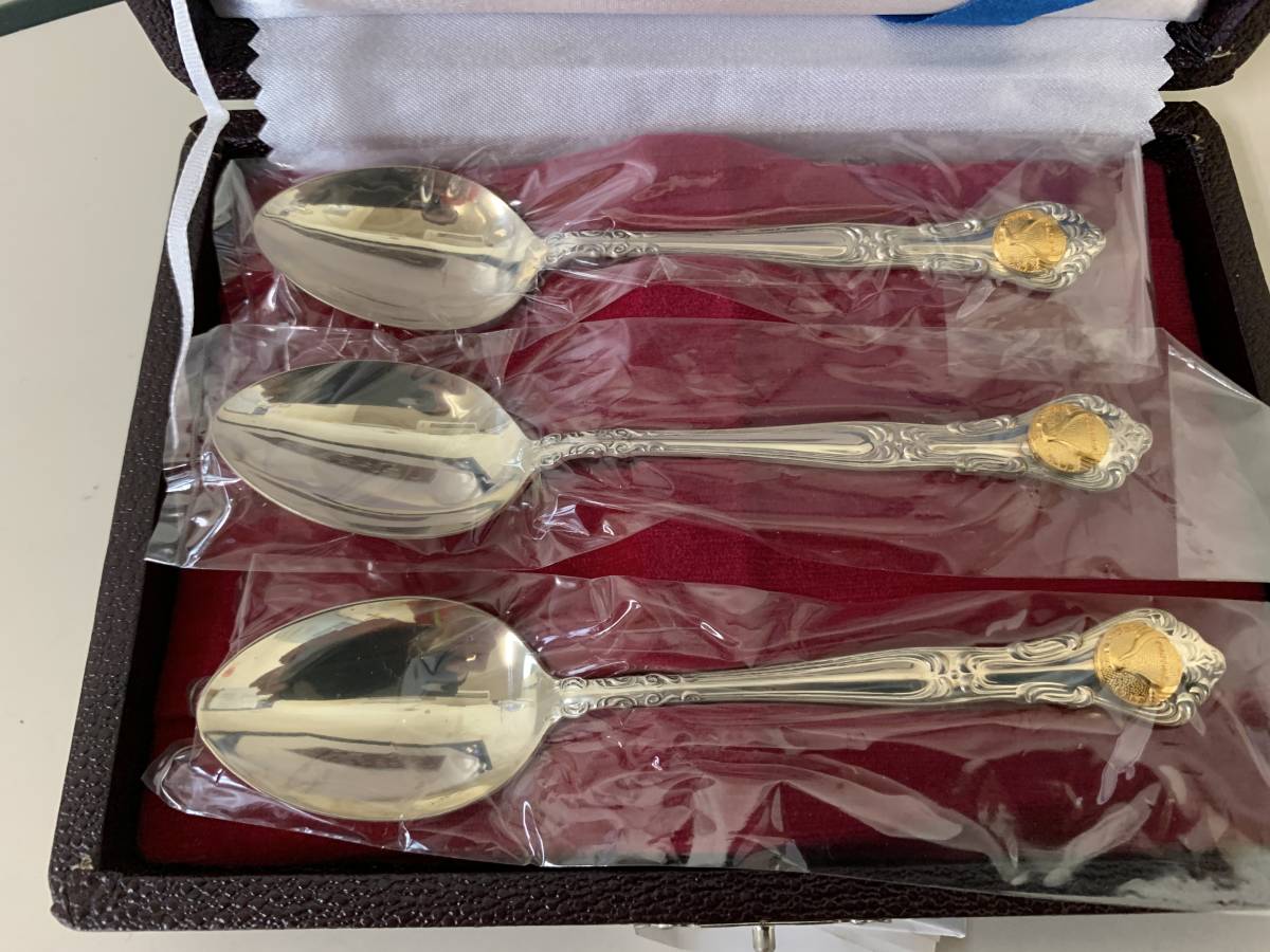 ◇銀製品 3点 純銀2点 シルバー950 1点（スプーン） 純銀製食器]