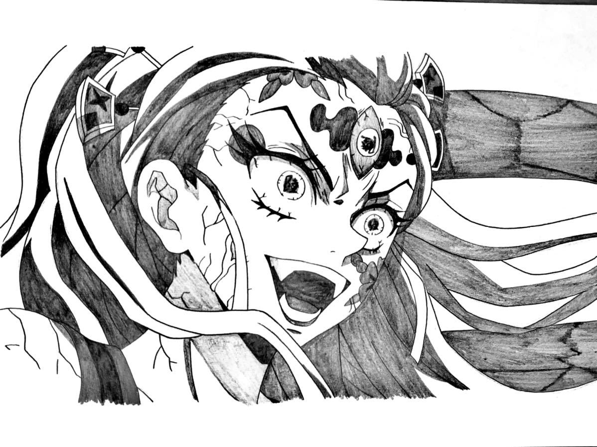 手描きイラスト 鬼滅の刃 堕姫(手描きイラスト)｜売買された
