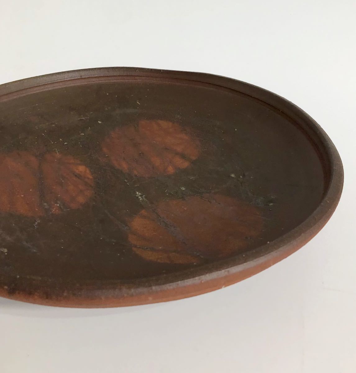 KTH-024 森神仙 備前焼 大皿 平皿 直径約31.5cm 師: 森竹山 良品 備前