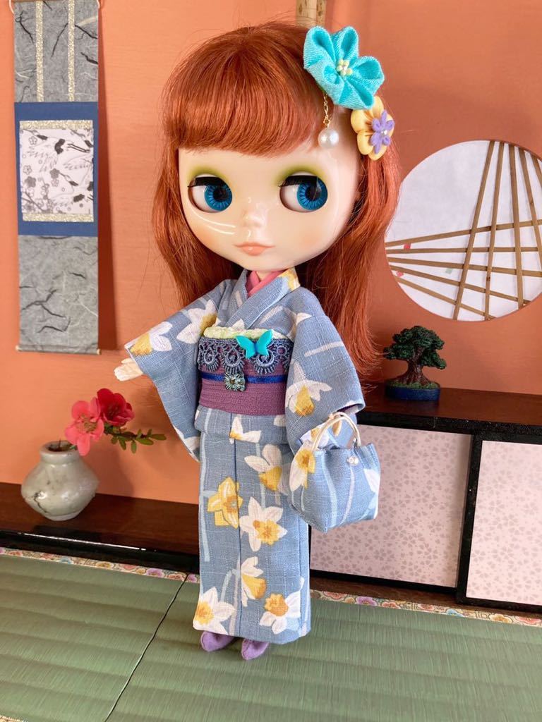 ブライス・リカちゃんアウトフィット Blythe ☆梅もも呉服店☆着物5点