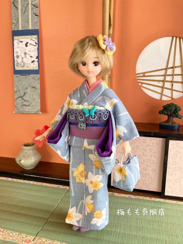 ブライス・リカちゃんアウトフィット Blythe ☆梅もも呉服店☆着物5点