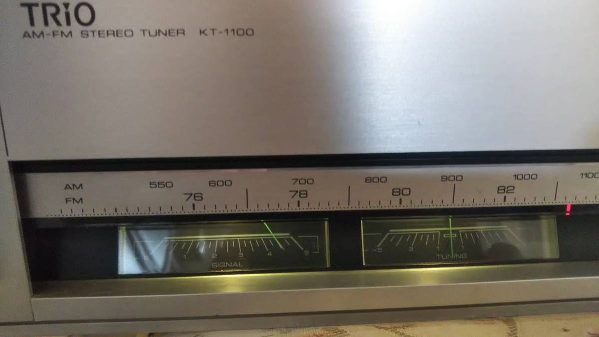 TORIO KT-1100 動作品 KT-1100 TRIO FM&frasl;AM 高音質・調整済み (7号機) ステレオチューナー