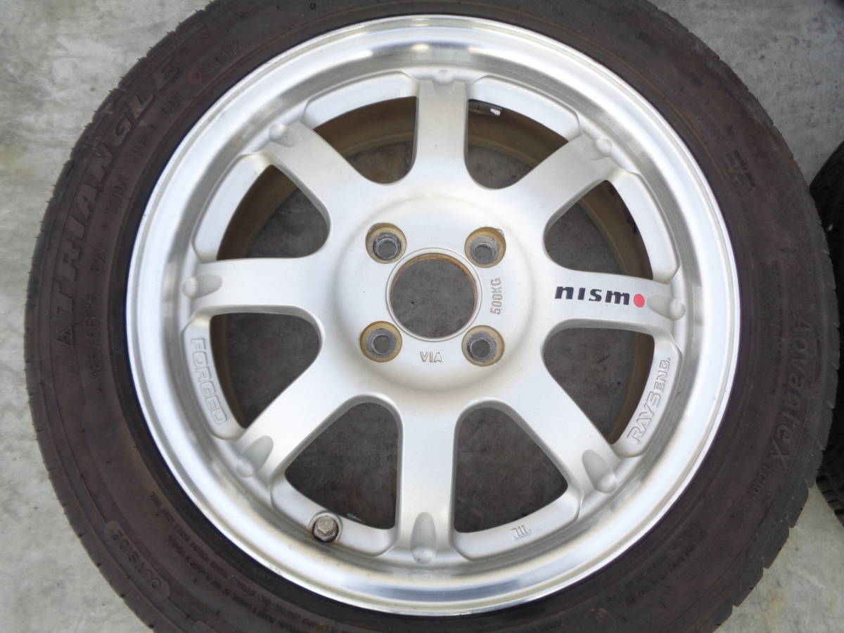 NISMO RAYS MM8 超軽量 鍛造1ピース 15インチ 6J +50 タイヤ 185 