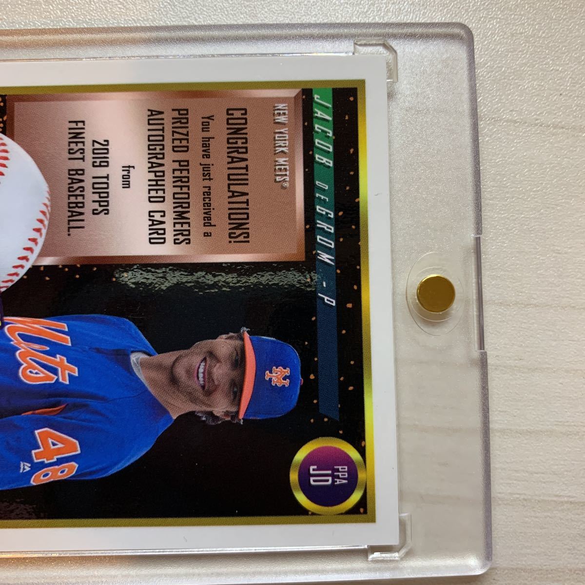 世界に一枚 Topps FINEST Jacob Degrom Auto 1/1 super fractor 直筆 