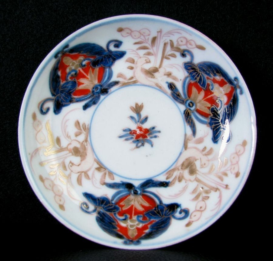 元禄伊万里 染錦 花鳥文 カップ & ソーサー 里帰り品 古伊万里 江戸