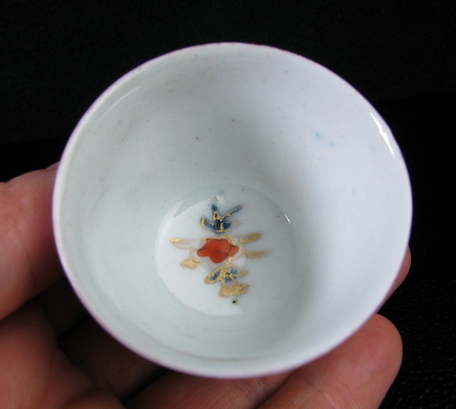 元禄伊万里 染錦 花鳥文 カップ & ソーサー 里帰り品 古伊万里 江戸