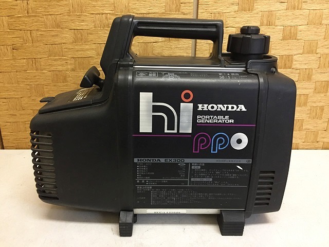TTD68888八 ホンダ hippo ポータブル発電機 EX300 直接お渡し歓迎 ホンダ ポータブル発電機 hippo ２サイクルエンジン発電機 300VA 「EX300」