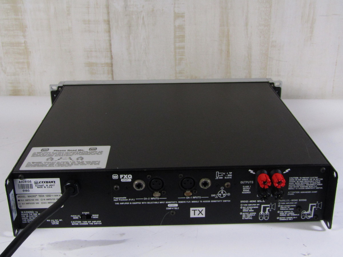 0228-N3-064 AMCRON MACRO-TECH MT-1202 パワーアンプ アムクロン