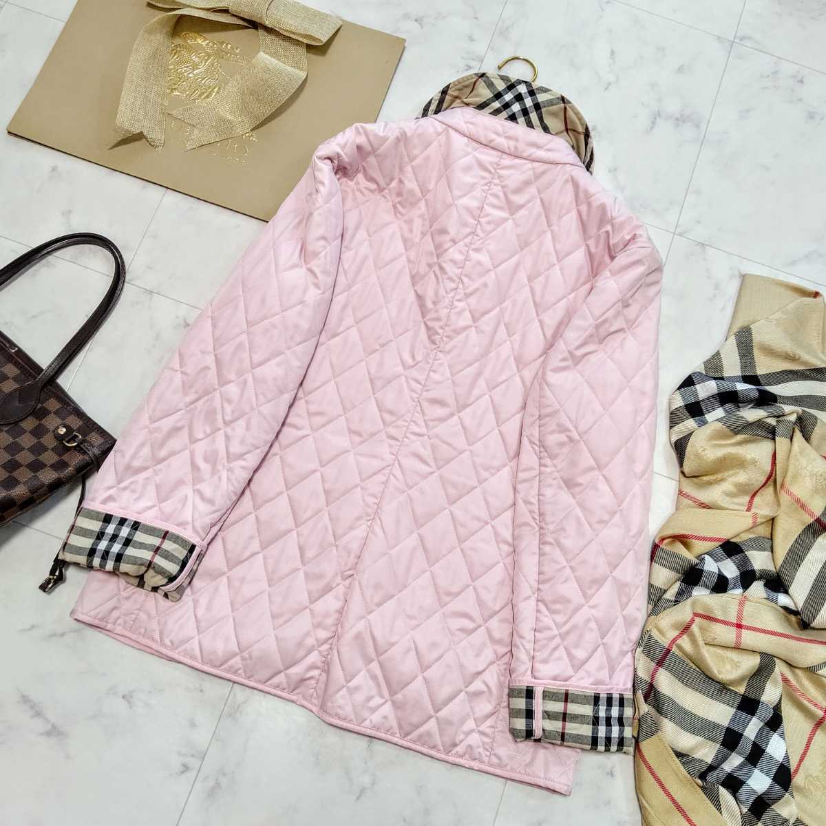 大きいサイズ 美品 BURBERRY バーバリーロンドン キルティングコート 