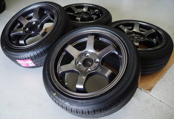 深リム ディープコンケイブ カスタムサイズ 引っ張り 15inch 4-100 6.5J+38 ガンメタ 165/50R15 軽トラ 軽自動車 ワゴンR ムーヴ アルト