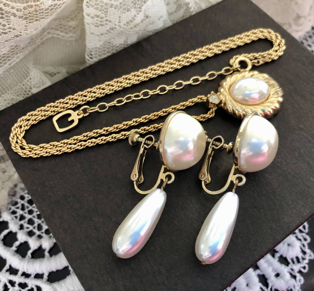 極美品Grosse グロッセ ヴィンテージ ネックレス ゴールド