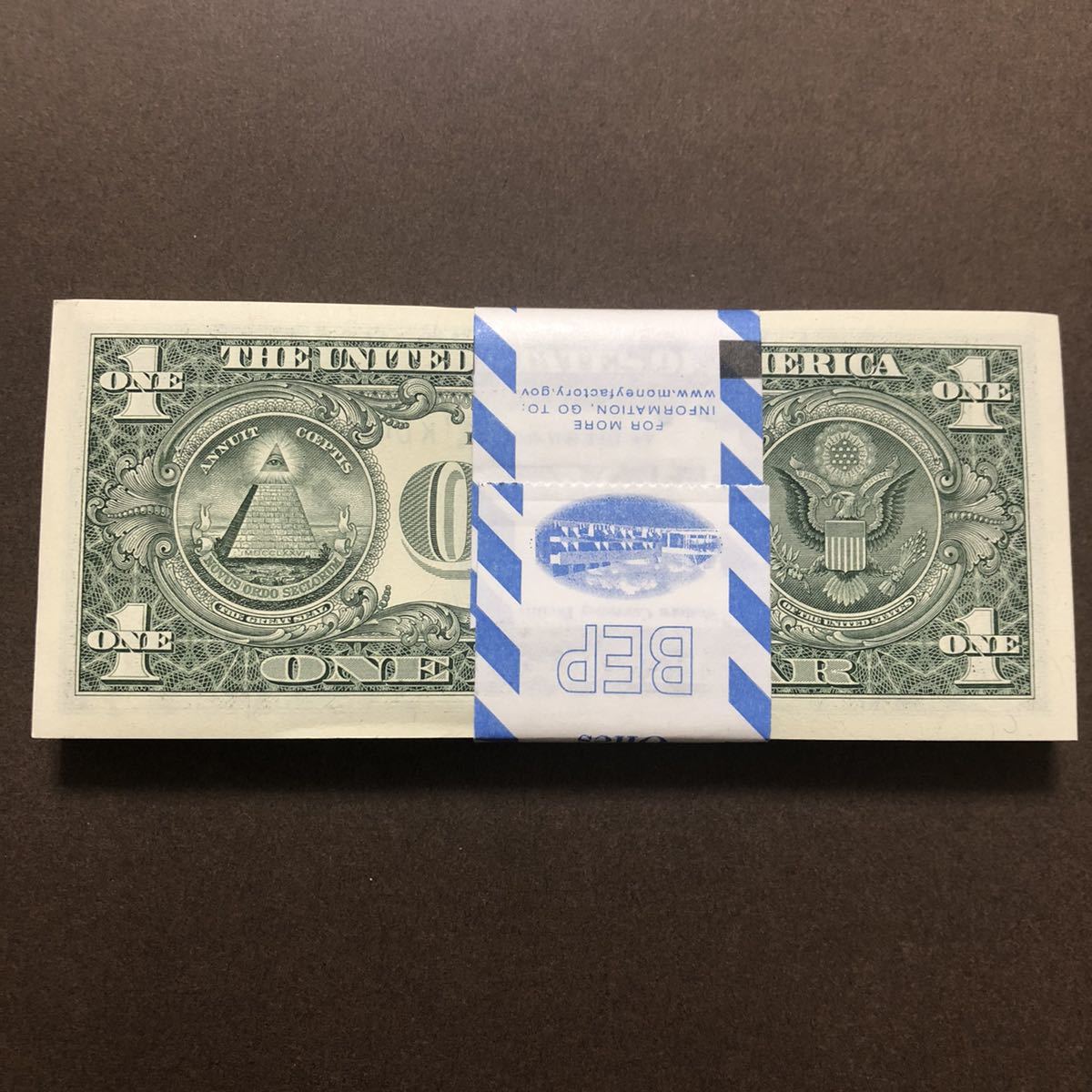 2013年 アメリカ 1ドル紙幣 スターノート 1ドル札 100枚連番 エラー