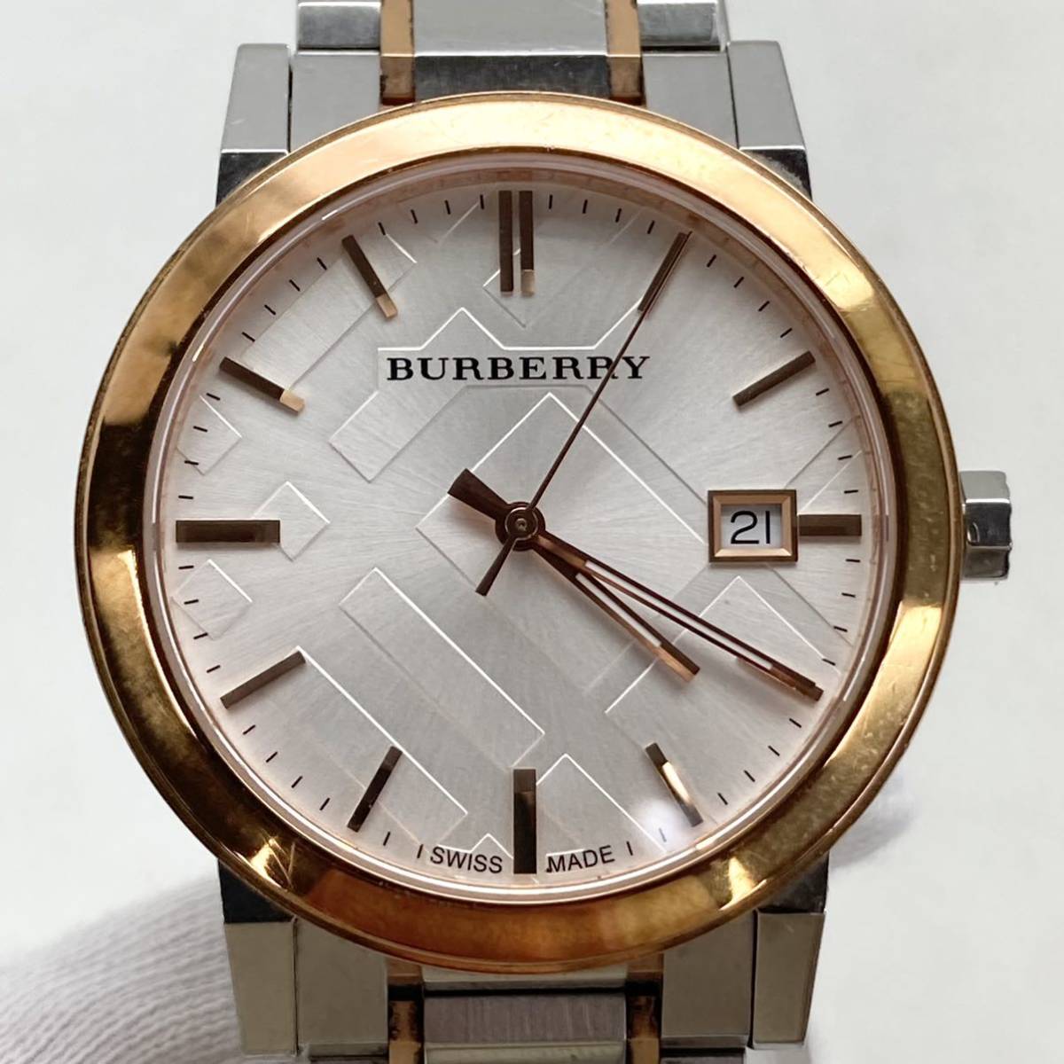 バーバリー BU9006 クォーツ 箱付 保護フィルム付 バーバリー BURBERRY 