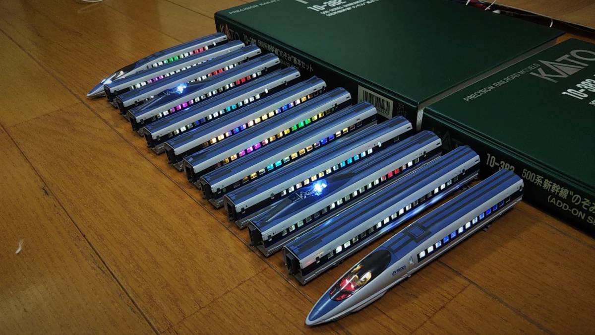 ☆フルLED化 完成品 KATO 500系新幹線 のぞみ 基本・増結12両セット