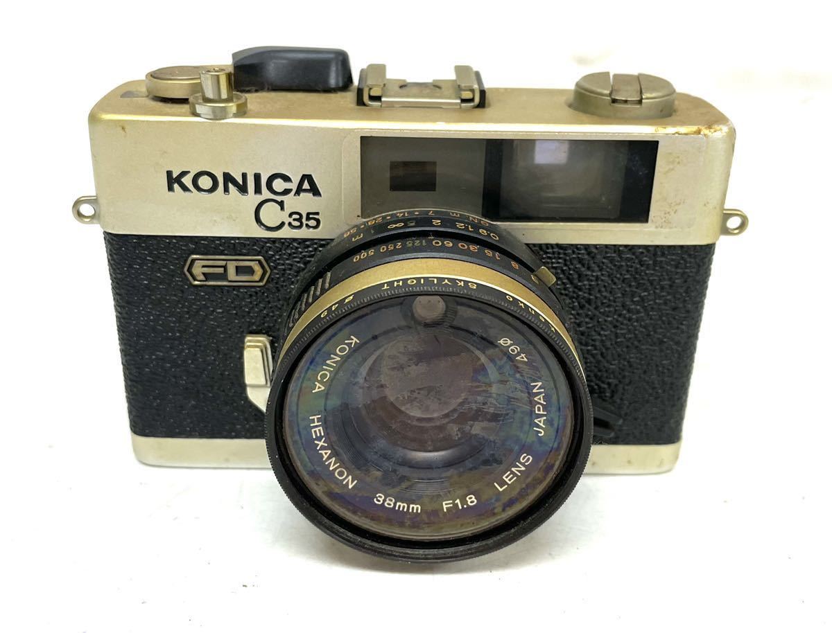 C35 KONICA HEXANON FD コニカ 38mm F1.8 Konica 返品保証 レンジ フィルムカメラ ブラック ⁄ コンパクトフィルムカメラ カメラ (60087