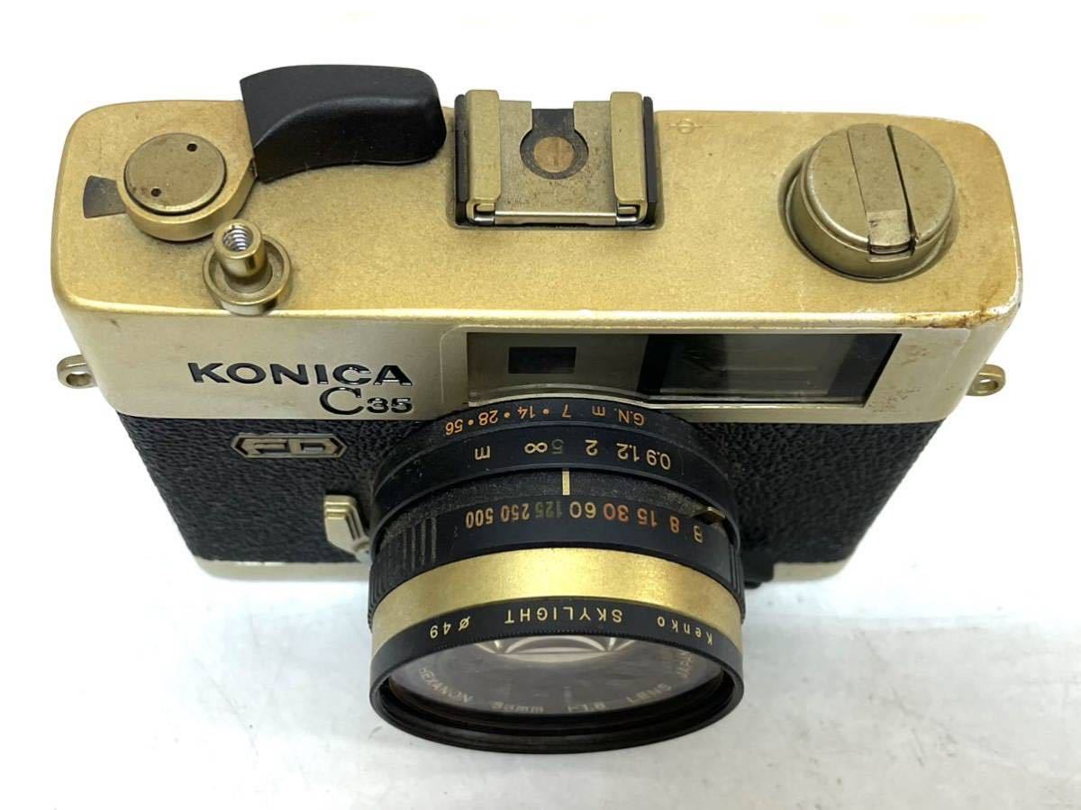 C35 KONICA HEXANON FD コニカ 38mm F1.8 Konica 返品保証 レンジ フィルムカメラ ブラック ⁄ コンパクトフィルムカメラ カメラ (60087
