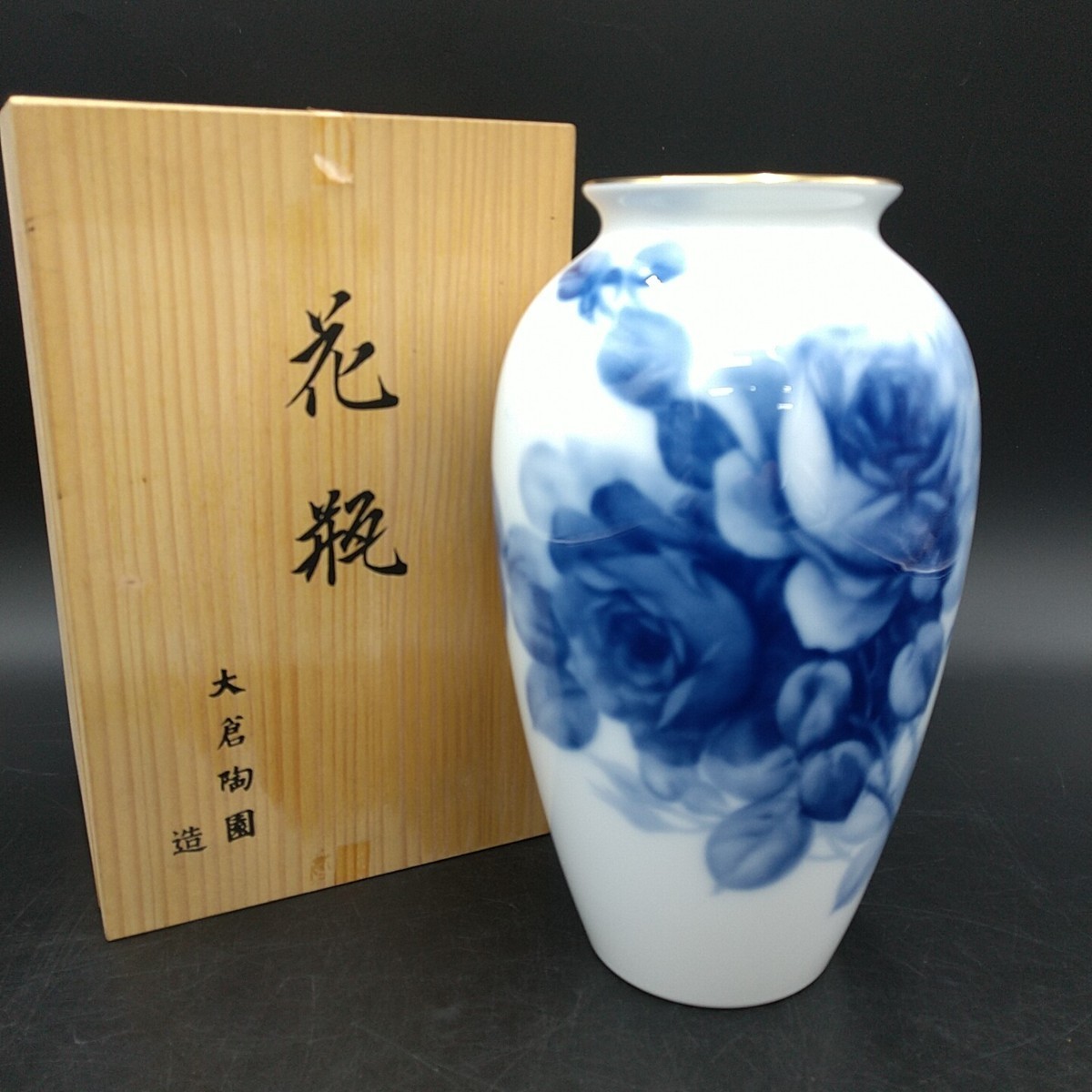 r*o様 大倉陶園 OKURA CHINA 八角 花瓶 ミモザ 82A/5246 r*o様 大倉陶