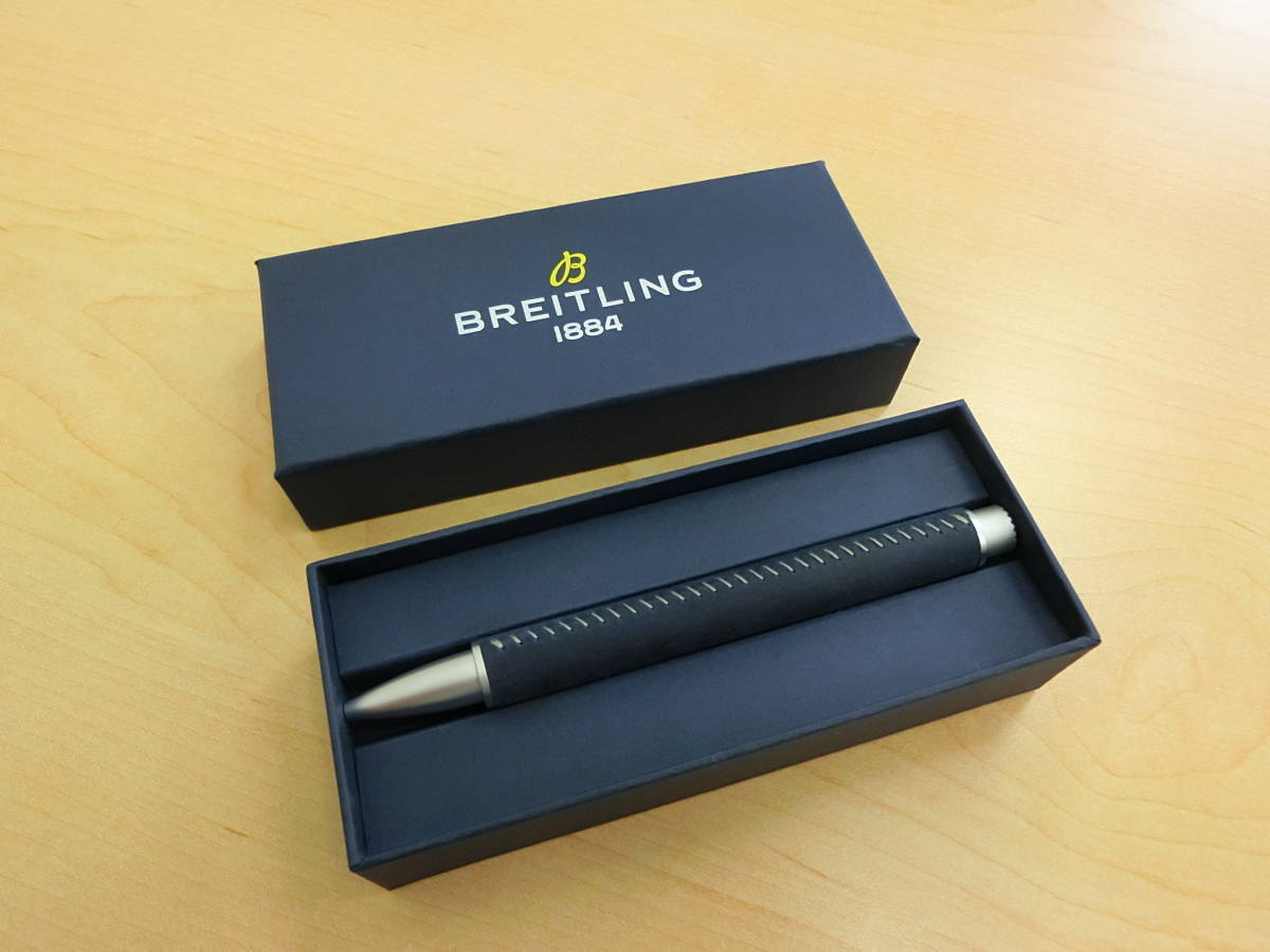 948) 美品 BREITLING 皮巻き ボールペン 非売品 ブライトリング