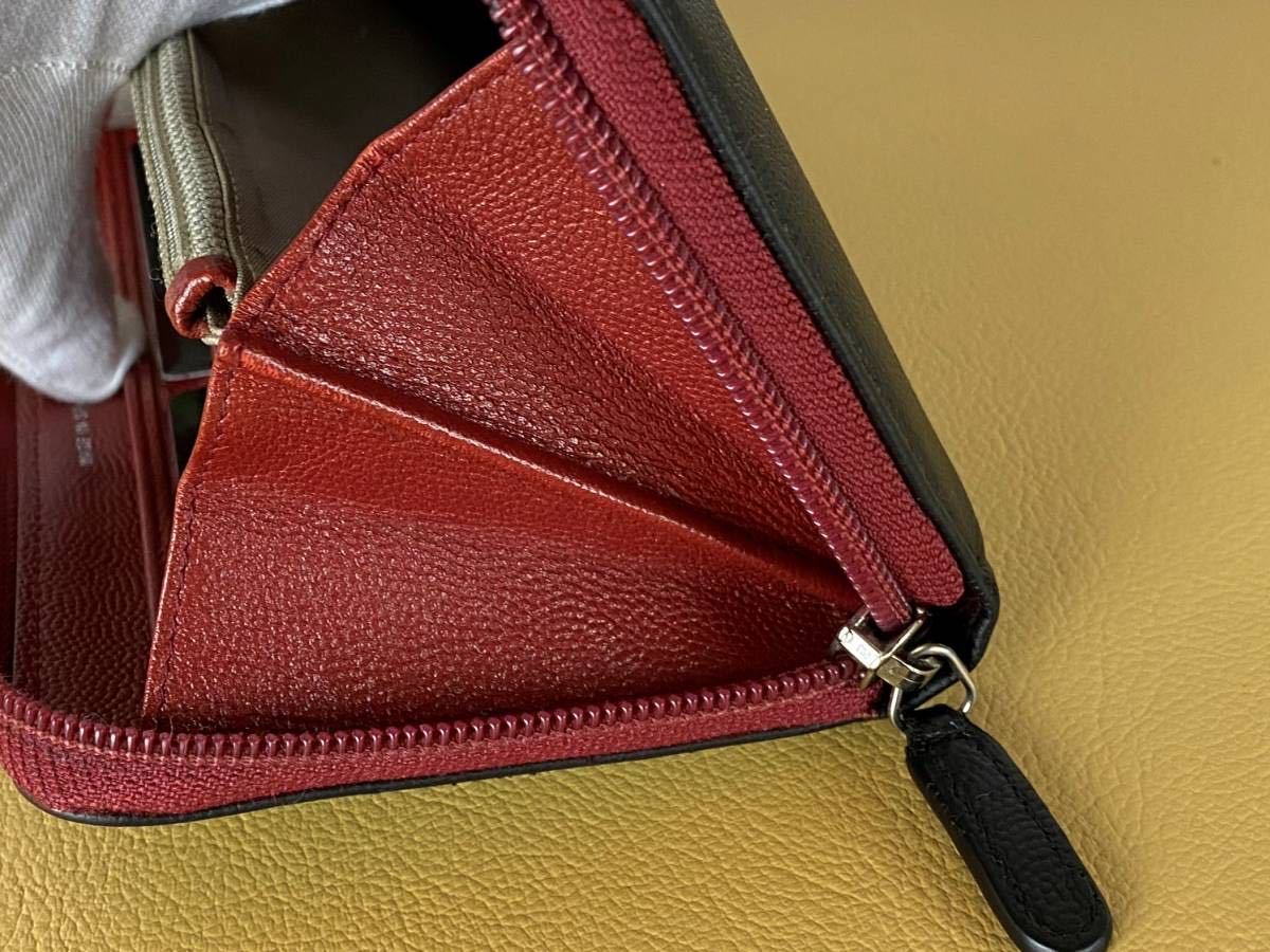 シャネル 長財布 ココマーク キルティング ラウンドファスナー レザー