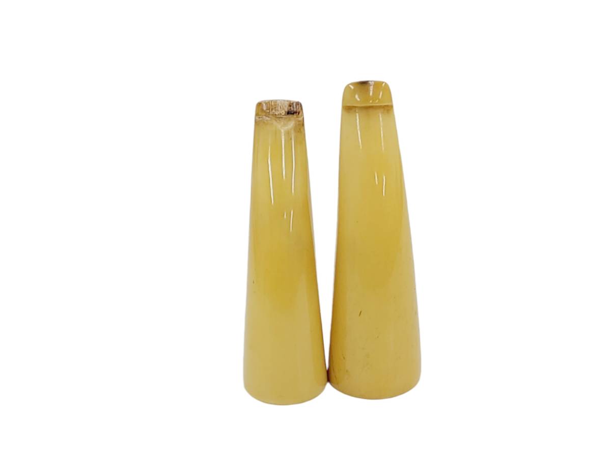 T4☆特産品☆ 鯨歯 パイプ 2点セット【約84.3mm/48.6g】×【約79.9 