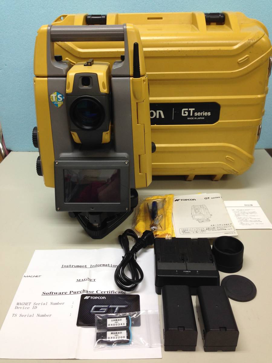 正規品，豊富な トプコン 自動視準 トータルステーション TOPCON GT-505(測量、角度計)｜売買されたオークション情報、yahooの商品情報をアーカイブ公開 - オークファン 測量、角度計