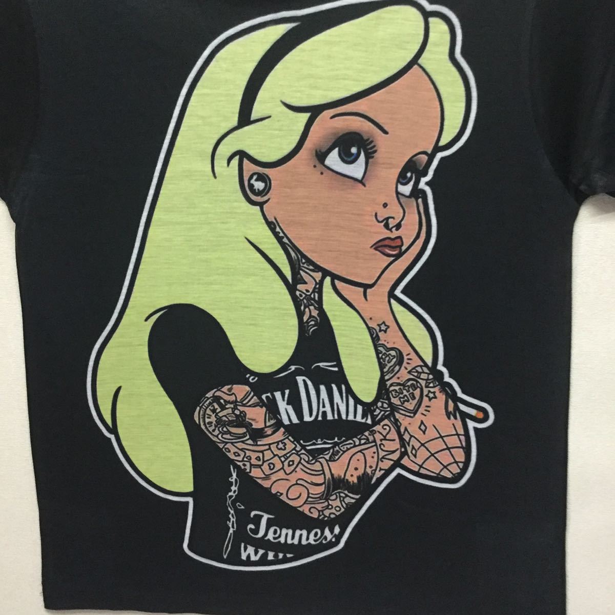 新品 ブラック ダーク 悪 プリンセス アリス Tシャツ Lサイズ パロディ 
