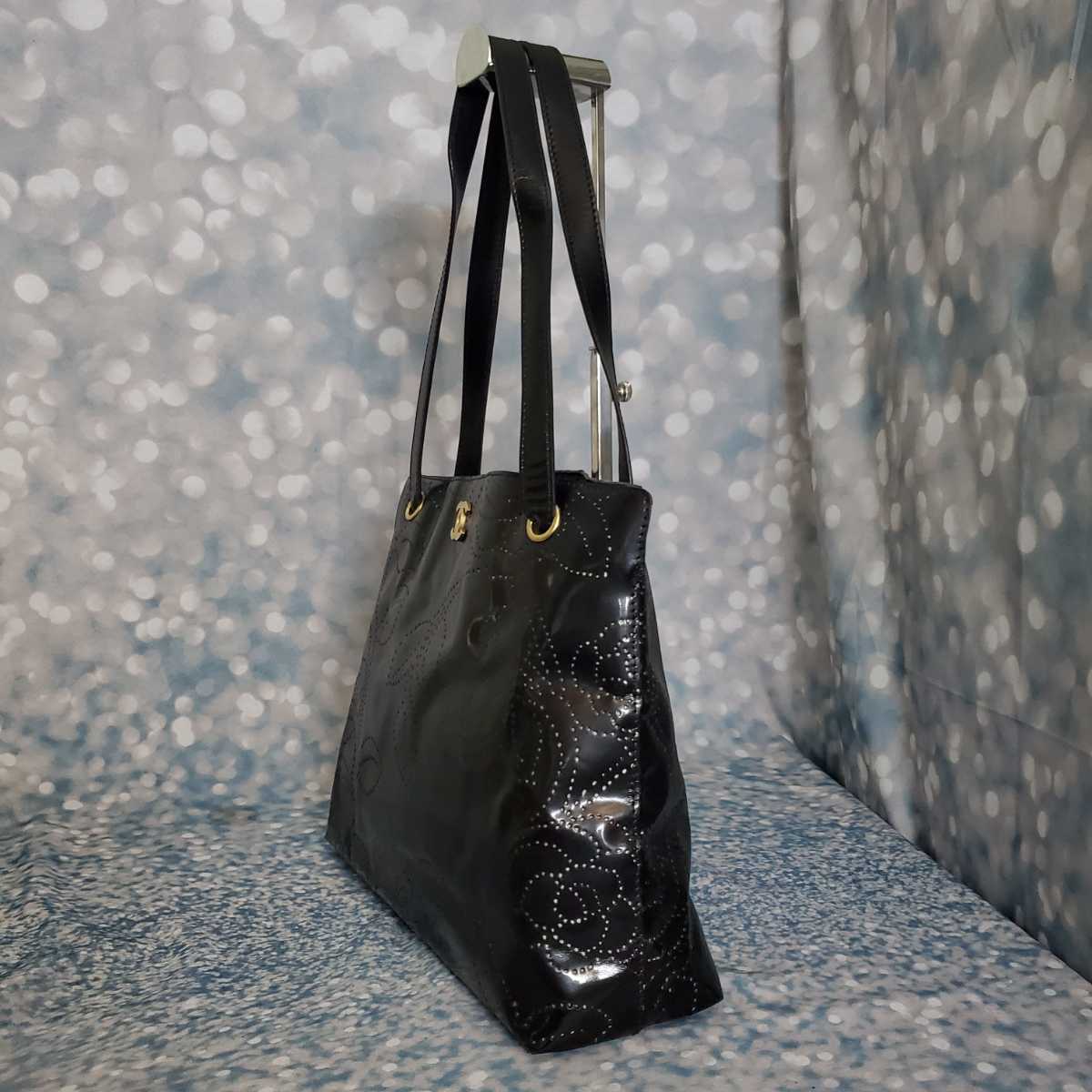 真贋保証 シール付 ☆極美品☆【A-068】CHANEL カメリア パンチング 