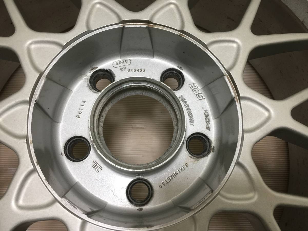 ☆BBS RG114☆8J+40 114.3-5H 18インチ ハブ径約66.3mm 二本のみ 