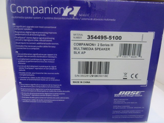 BOSE Companion 2 Series III 新品未開封 .: Bose