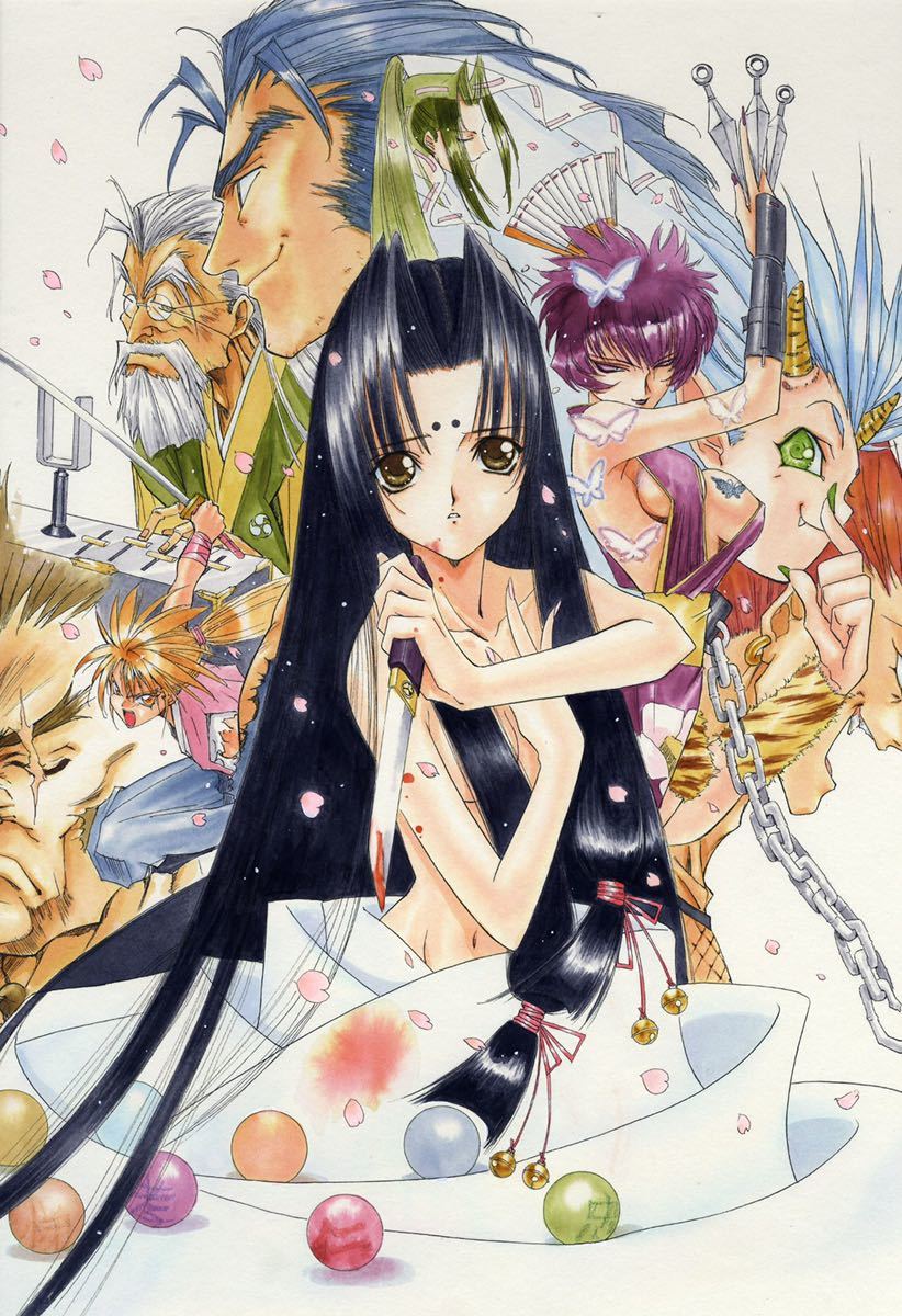 手描きイラストカラーインク オリジナル和風ファンタジー 電撃ps 七瀬葵 手描きイラスト 売買されたオークション情報 Yahooの商品情報をアーカイブ公開 オークファン Aucfan Com