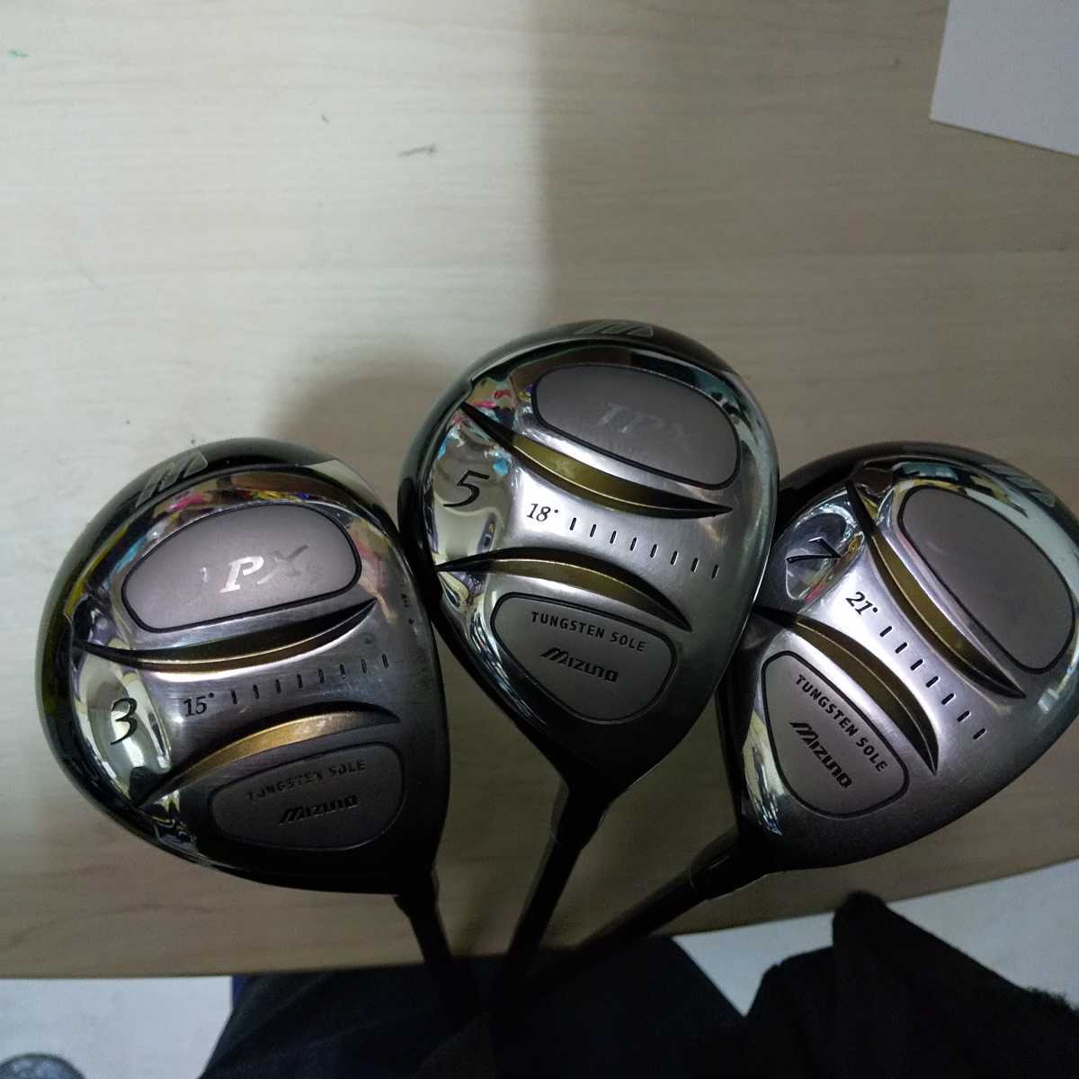 ミズノ JPX フェアウェイウッド #3#5#7 3本セット 純正シャフトSR  