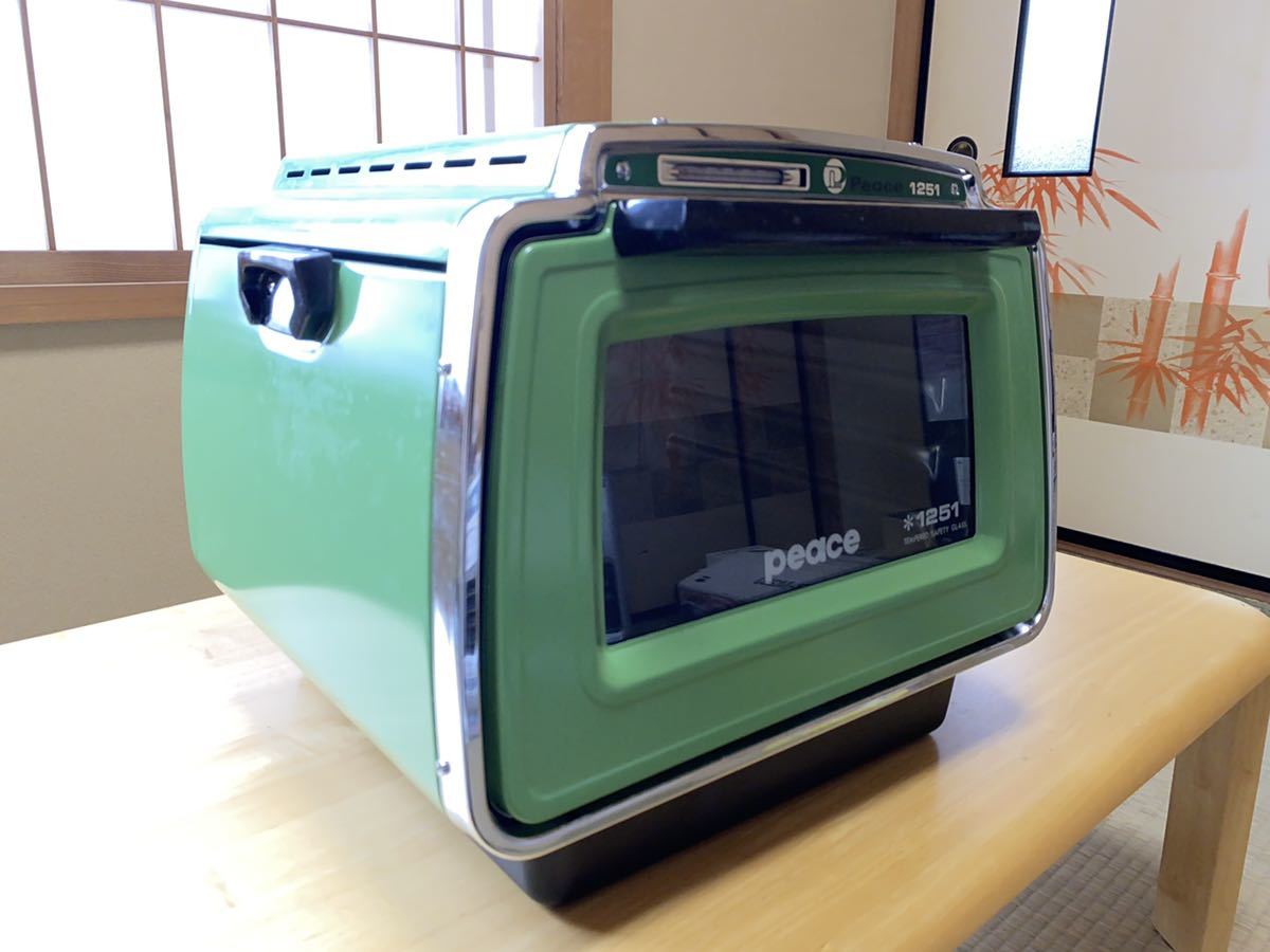 希少・ヴィンテージPeace 1251 天火 レトロ オーブン コンロ トースター 赤