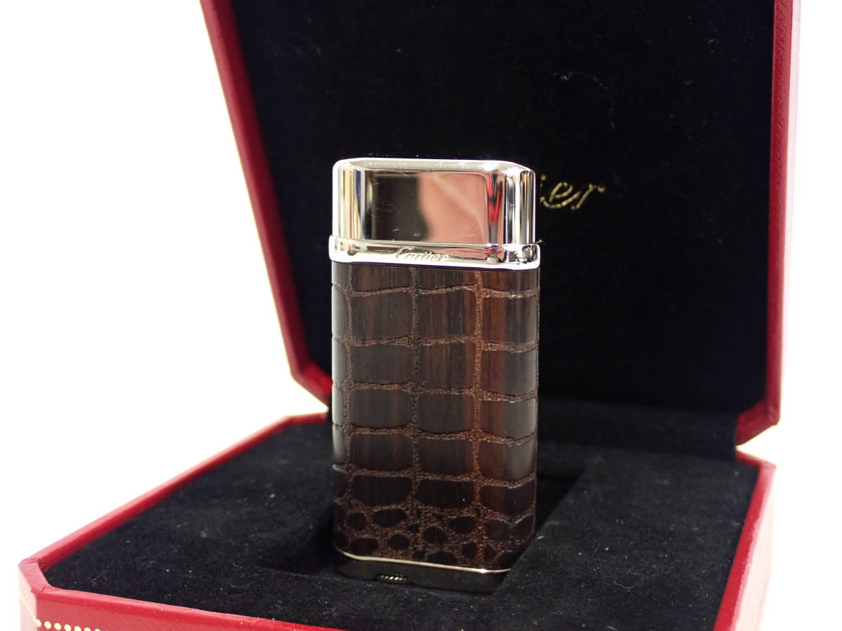 カルティエ Cartier ガスライター クロコ型押し Yahoo!オークション