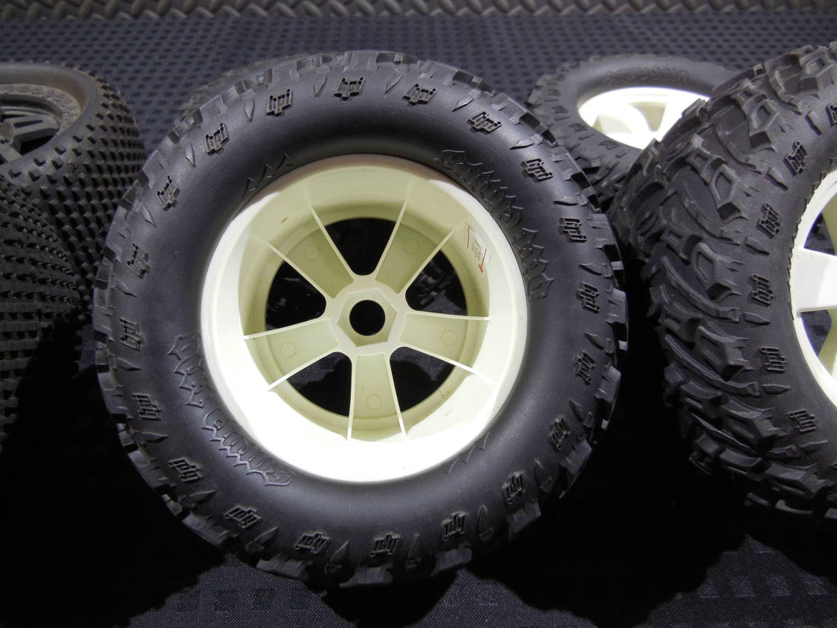 エンジンRCバギー用 タイヤ ホイールセット 2台分 hpi INTEGY まあまあ