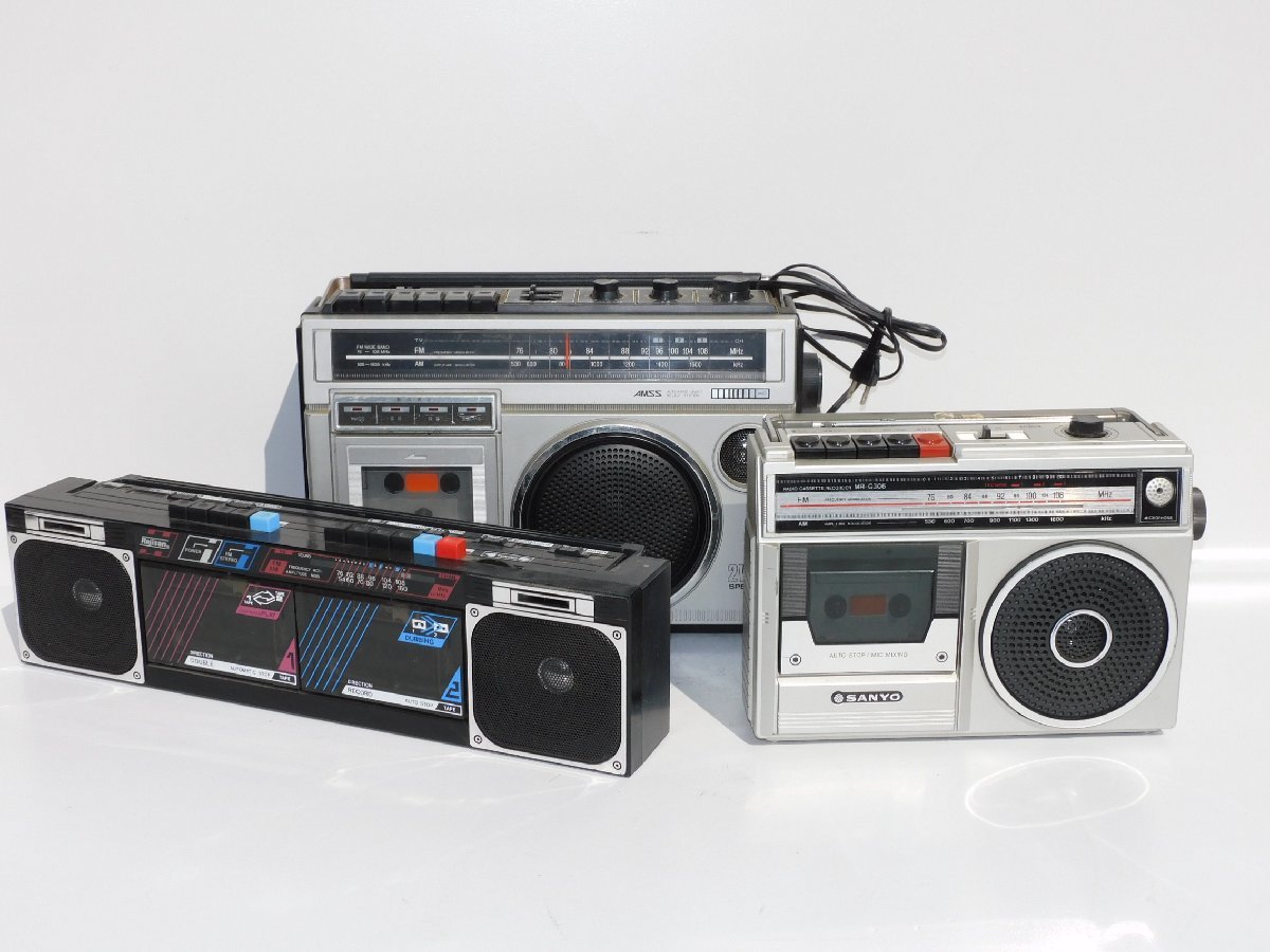 3台セット/送料無料】ラジカセ SANYO MR-380/MR-G306 RAJISAN MK30 