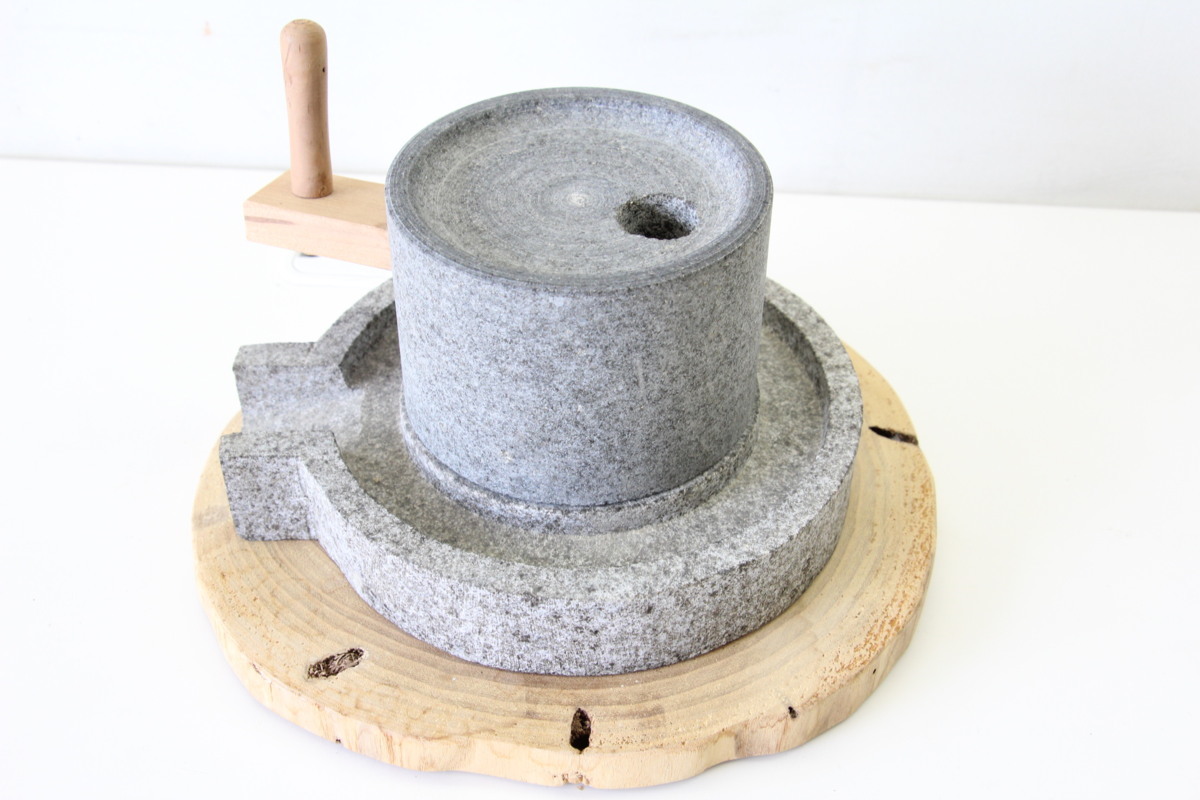 石うす 中美品 石臼 手挽きうす 茶道具 蕎麦 製粉器 調理道具 石臼 いし