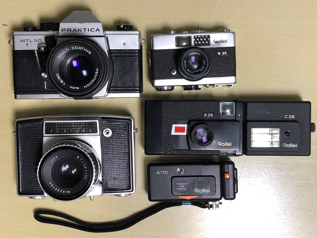 ローライ Rollei B35， プラクチカ MTL50など5台 ジャンク Rollei B35