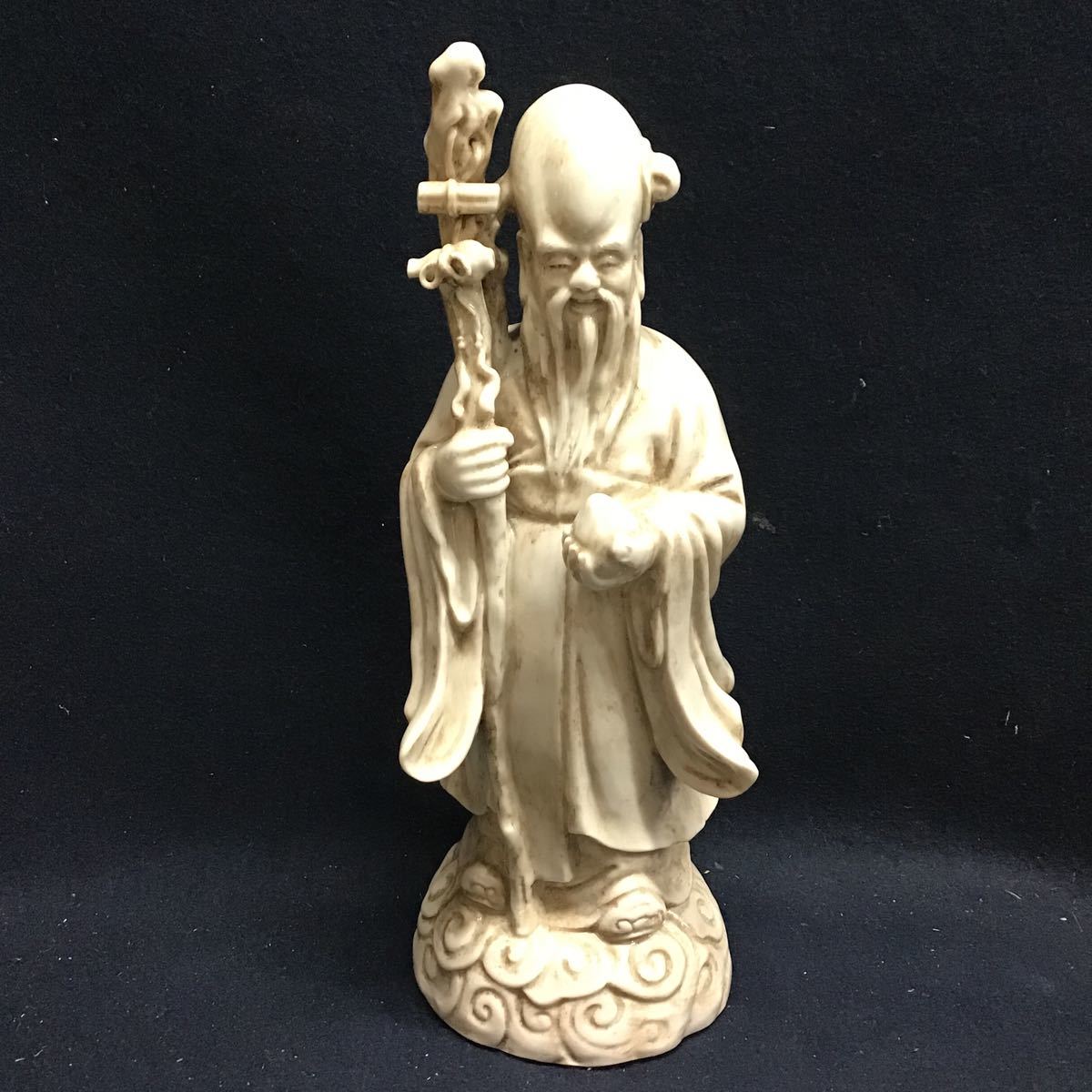 仏教美術 置物 徳化窯 仏像 中国美術 白磁 福禄寿 公式 寿老人 白