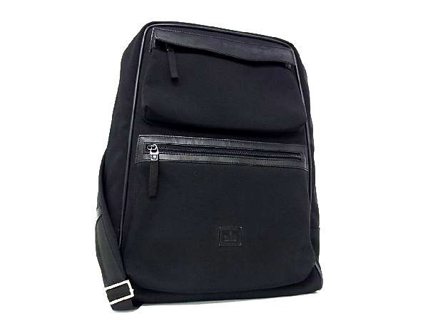 1円 □美品□ GUCCI グッチ 92548 002058 ナイロンキャンバス×レザー 