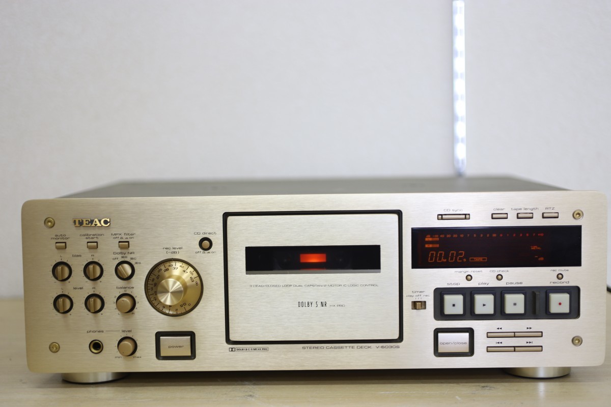 みー TEAC MODEL V-6030S ティアック ステレオ カセットデッキ DOLBY S NR
