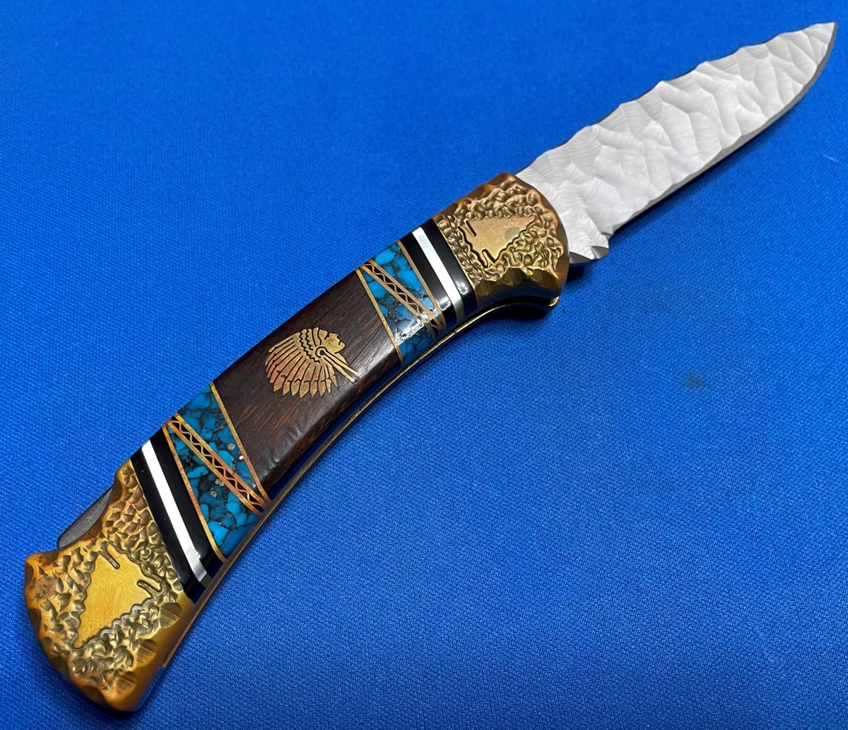 ナイフ◇【BUCK-CUSTOM DAVID YELLOWHORSE NO.0152 NAVAJO CUSTOM 