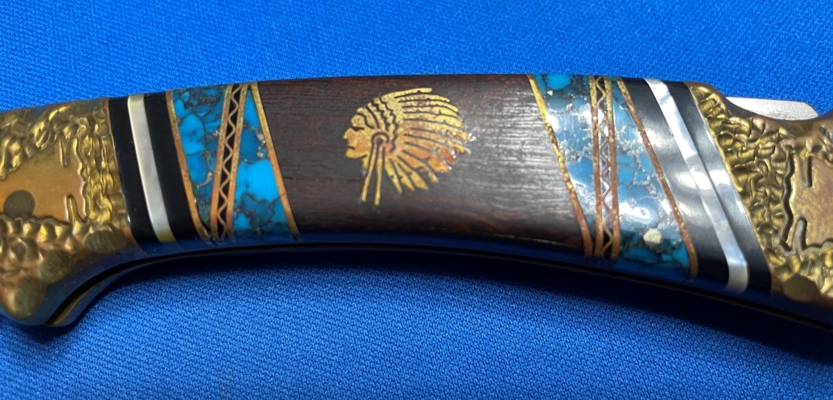 ナイフ◇【BUCK-CUSTOM DAVID YELLOWHORSE NO.0152 NAVAJO CUSTOM 