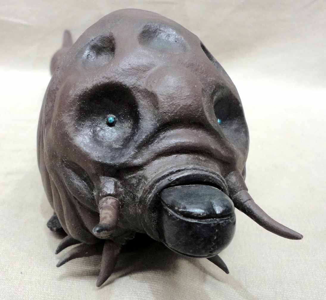 塗装済み完成品 モスラ幼虫 ファルシオン 35cm 口閉 ソフビ 怪獣 