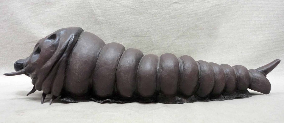 塗装済み完成品 モスラ幼虫 ファルシオン 35cm 口閉 ソフビ 怪獣 
