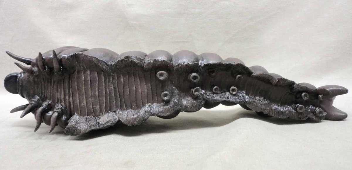塗装済み完成品 モスラ幼虫 ファルシオン 35cm 口閉 ソフビ 怪獣 