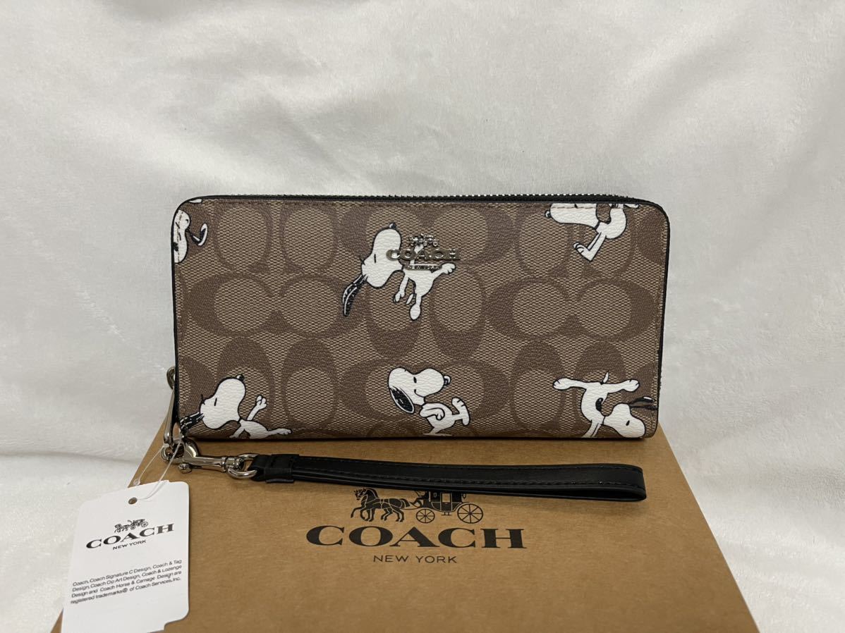 COACH スヌーピー コーチ コラボ 長財布 X ピーナッツ そ*。様 2025新作 ピーナッツコラボ シグネチャー | COACHコーチ長財布 COACH（コーチ） COACHコーチ&amp;スヌーピーコラボロングウォレット、長 レザー