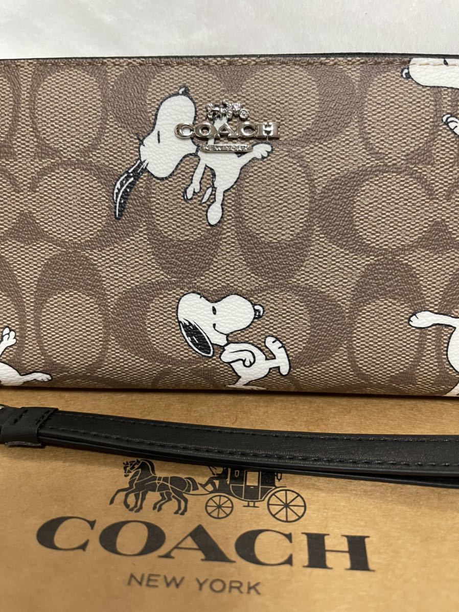 COACH スヌーピー コーチ コラボ 長財布 X ピーナッツ そ*。様 2025新作 ピーナッツコラボ シグネチャー | COACHコーチ長財布 COACH（コーチ） COACHコーチ&amp;スヌーピーコラボロングウォレット、長 レザー