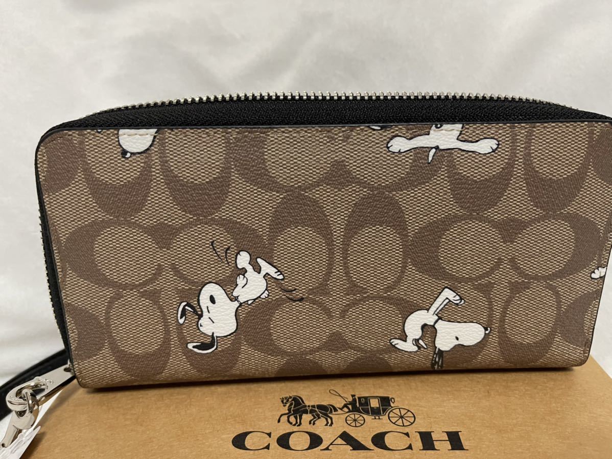 COACH スヌーピー コーチ コラボ 長財布 X ピーナッツ そ*。様 2025新作 ピーナッツコラボ シグネチャー | COACHコーチ長財布 COACH（コーチ） COACHコーチ&amp;スヌーピーコラボロングウォレット、長 レザー