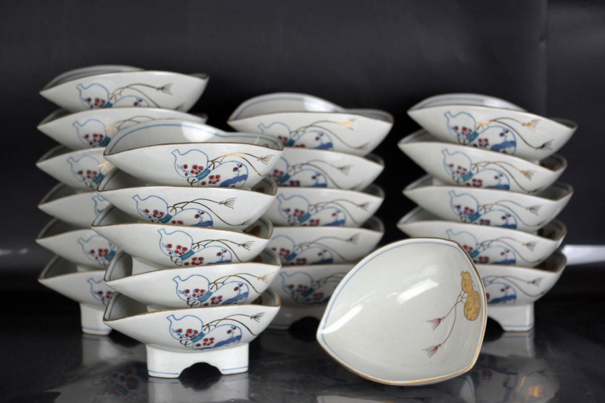 深川製磁◇鉢 2273 深川製磁 オールド 白鷺 変形 深鉢 未使用 2273