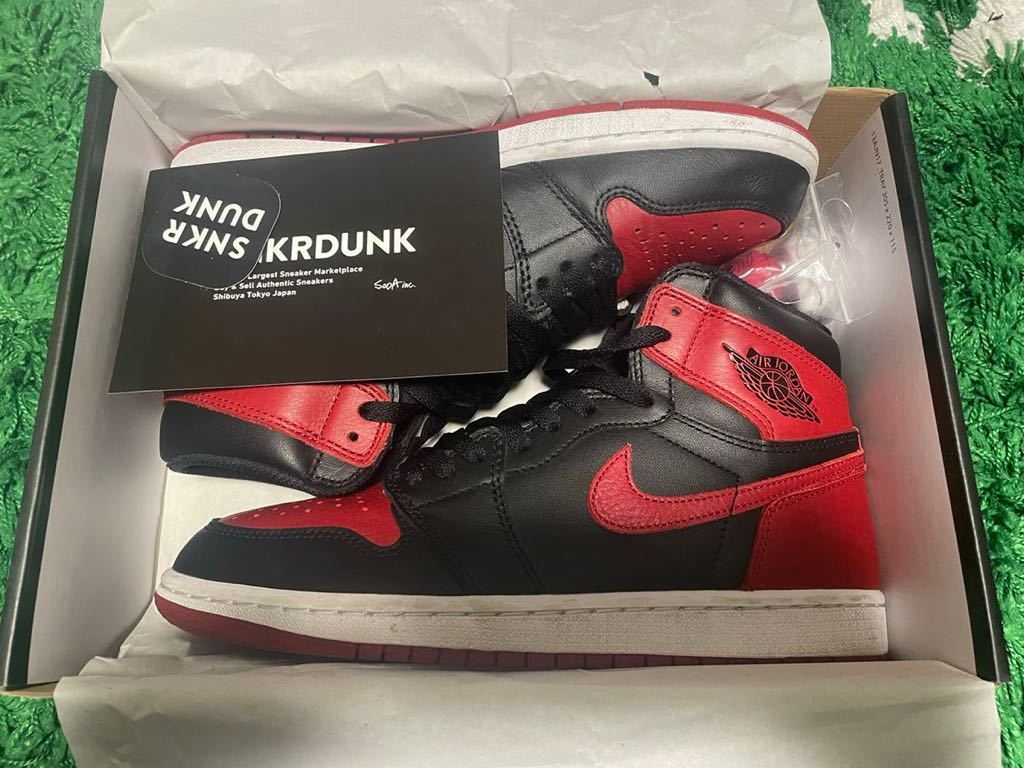 【1円スタート】Nike Air Jordan 1 Retro High Bred Banned 26.5cm US6.5